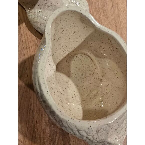 VTG 1984 Goose Cookie Jar By Sittre Ceramic Products Inc. Burgundy Bow Speckled - Picture 8 of 9